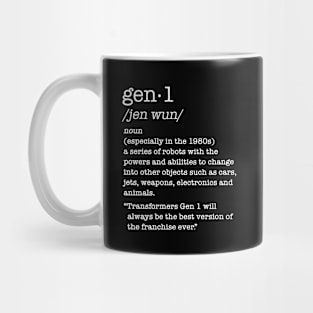 Transformers - GEN 1 - definition Mug